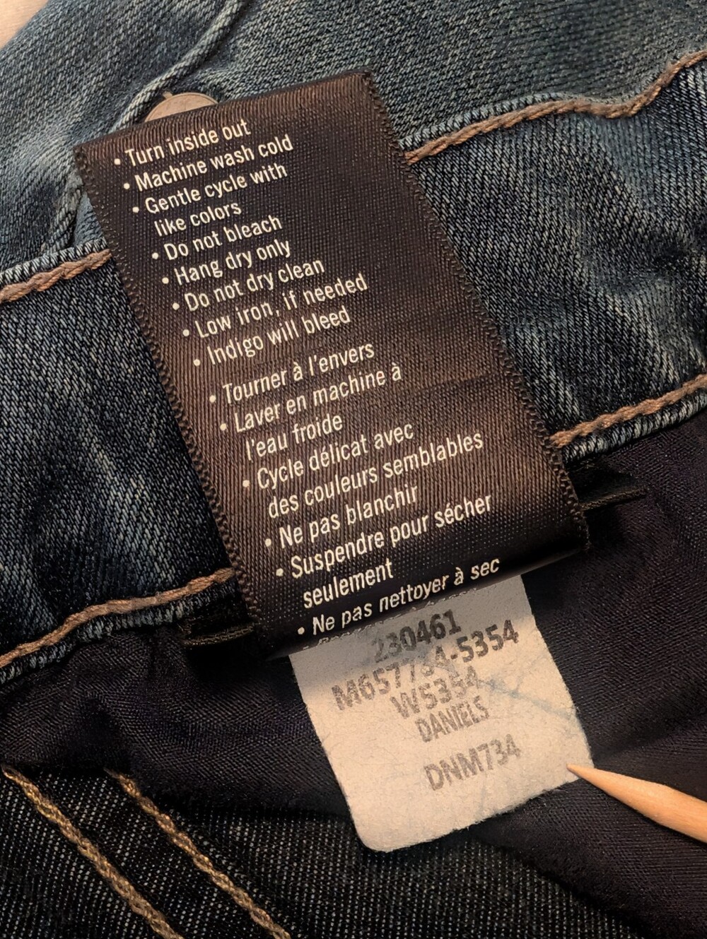Paige Men's Normandie Jeans Straight Stretch Sz 34 X 33 Med/Dark Wash Designer - Picture 15 of 15